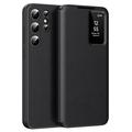Samsung Galaxy S24 Ultra Smart Clear View Etui z klapką z kieszenią na kartę - czarny