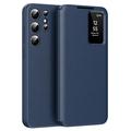 Samsung Galaxy S24 Ultra Smart Clear View Etui z klapką z miejscem na kartę - Szafir