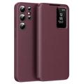 Samsung Galaxy S24 Ultra Smart Clear View Etui z klapką z kieszenią na kartę