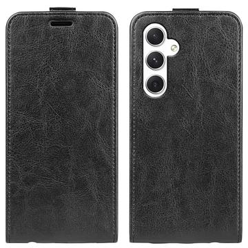 Samsung Galaxy S24 Pionowe Etui z Kieszenią na Kartę - Czarne