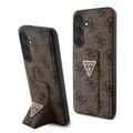 Samsung Galaxy S24+ Guess 4G Grip Stand Triangle Logo Case - brązowy