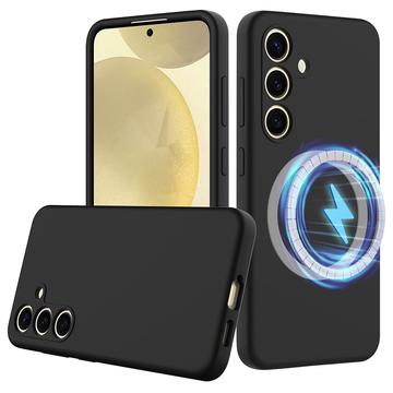 Samsung Galaxy S24+ Etui z Płynnego Silikonu - kompatybilne z MagSafe - Czarne