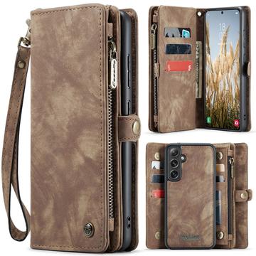 Samsung Galaxy S25 Wielofunkcyjny Pokrowiec-Portfel Caseme 008 2-w-1 - Brąz