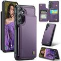 Etui Caseme C22 na karty RFID do Samsung Galaxy S25 - fioletowe