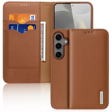 Skórzane Etui z Portfelem Samsung Galaxy S25 Dux Ducis Hivo - Brąz