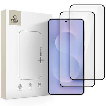 Hartowane szkło ochronne na ekran Samsung Galaxy S25 Edge Tech-Protect Glass Fit+ - 2 szt. - Czarny