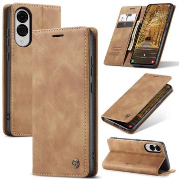 Samsung Galaxy S25 Edge Etui z Portfelem Caseme 013 - Brąz
