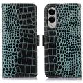Samsung Galaxy S25 Edge Skórzane Etui z Portfelem Crocodile z RFID