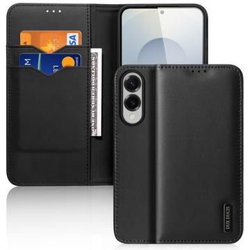 Samsung Galaxy S25 Edge Skórzane Etui z Portfelem Dux Ducis Hivo - Czarne