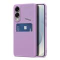 Etui magnetyczne Samsung Galaxy S25 Edge Dux Ducis Rafi II z podpórką i kieszeniami na karty - fioletowe