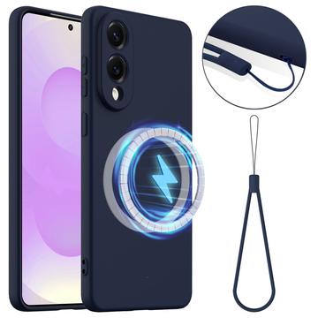 Samsung Galaxy S25 Edge Etui z Płynnego Silikonu - kompatybilne z MagSafe - Ciemnoniebieski
