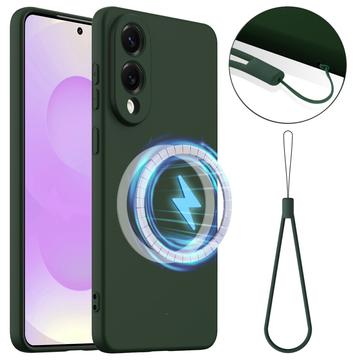 Samsung Galaxy S25 Edge Etui z Płynnego Silikonu - kompatybilne z MagSafe - Ciemna Zieleń