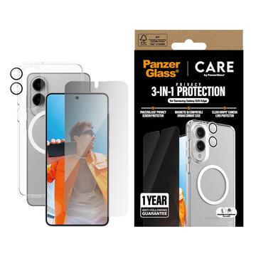 Samsung Galaxy S25 Edge PanzerGlass Care Flagship 3-w-1 Pakiet prywatności - Clear