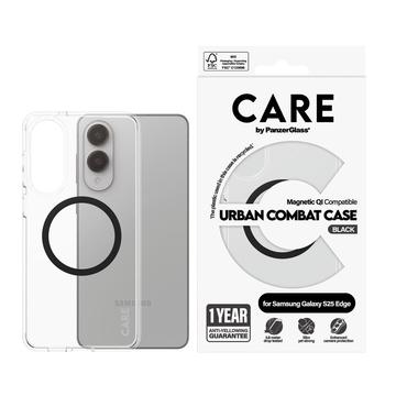 Samsung Galaxy S25 Edge PanzerGlass Care Transparent Urban Combat Etui - kompatybilny z MagSafe - czarny