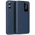 Samsung Galaxy S25 Edge Smart Clear View Etui z klapką z miejscem na kartę - Szafir