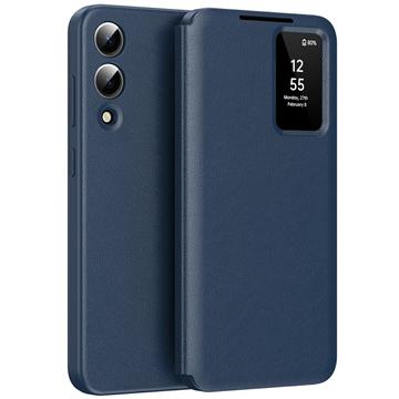 Samsung Galaxy S25 Edge Smart Clear View Etui z klapką z miejscem na kartę - Szafir