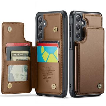 Etui Caseme C22 na karty RFID do Samsung Galaxy S25 FE - brązowe
