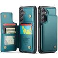 Etui Caseme C22 na karty RFID do Samsung Galaxy S25 FE - zielone