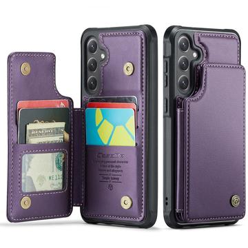 Etui Caseme C22 na karty RFID do Samsung Galaxy S25 FE - fioletowe