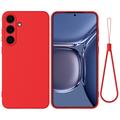 Samsung Galaxy S25 FE Etui z płynnego silikonu z paskiem na rękę