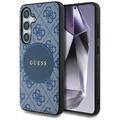 Samsung Galaxy S25 Guess 4G Round Patch Classic Logo Etui - kompatybilny z MagSafe - niebieski