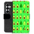 Etui Portfel Premium - Samsung Galaxy S25+ - Wzór Awokado