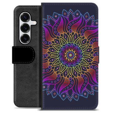 Etui Portfel Premium - Samsung Galaxy S25+ - Kolorowa Mandala
