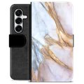 Etui Portfel Premium - Samsung Galaxy S25+ - Elegancki Marmur