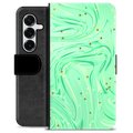 Etui Portfel Premium - Samsung Galaxy S25+ - Zielona Mięta