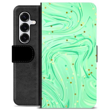 Etui Portfel Premium - Samsung Galaxy S25+ - Zielona Mięta