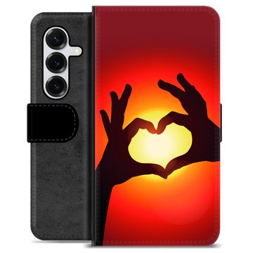 Etui Portfel Premium - Samsung Galaxy S25+ - Sylwetka Serca