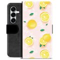 Etui Portfel Premium - Samsung Galaxy S25+ - Wzór Cytryny