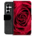 Etui Portfel Premium - Samsung Galaxy S25+ - Róża