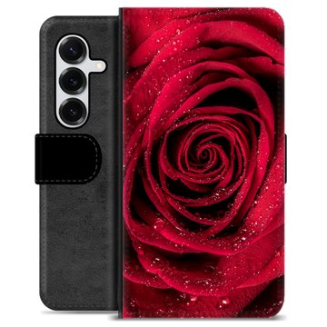 Etui Portfel Premium - Samsung Galaxy S25+ - Róża