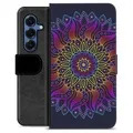 Etui Portfel Premium - Samsung Galaxy S25 - Kolorowa Mandala