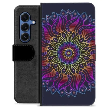 Etui Portfel Premium - Samsung Galaxy S25 - Kolorowa Mandala