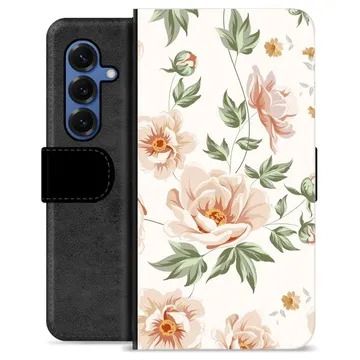 Etui Portfel Premium - Samsung Galaxy S25 - Kwiatowy