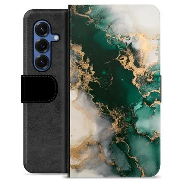 Etui Portfel Premium - Samsung Galaxy S25 - Jadeitowy Marmur