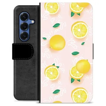 Etui Portfel Premium - Samsung Galaxy S25 - Wzór Cytryny