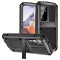 Etui Premium Samsung Galaxy S25 R-Just z podpórką i ochroną ekranu ze szkła hartowanego - czarne
