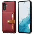Samsung Galaxy S25 Retro Style Etui z Portfel - Czerwień