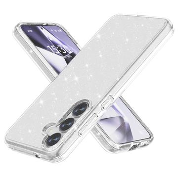 Hybrydowe Etui Stylish Glitter Series - Samsung Galaxy S25 - Biel