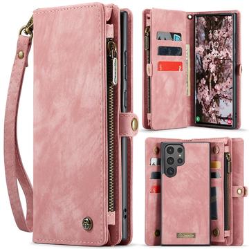 Samsung Galaxy S25 Ultra Wielofunkcyjny Pokrowiec-Portfel Caseme 008 2-w-1 - Róż