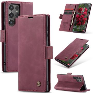 Samsung Galaxy S25 Ultra Etui z Portfelem Caseme 013 - Czerwone Wino