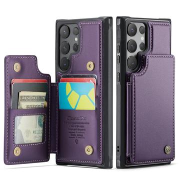 Etui Caseme C22 na karty RFID do Samsung Galaxy S25 Ultra - fioletowe
