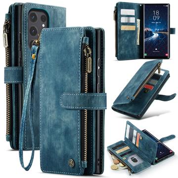 Samsung Galaxy S25 Ultra Wielofunkcyjne Etui-Portfel Caseme C30 - Błękit