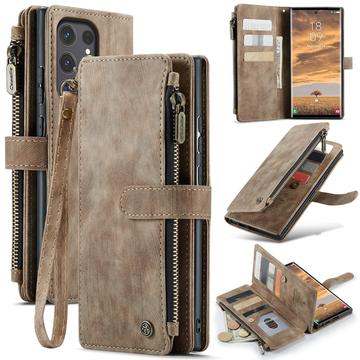 Samsung Galaxy S25 Ultra Wielofunkcyjne Etui-Portfel Caseme C30 - Brąz