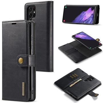Odczepialne Skórzane Etui-Portfel DG.Ming 2-w-1 do Samsung Galaxy S25 Ultra - Czarne