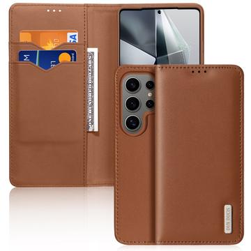 Skórzane Etui z Portfelem Dux Ducis Hivo do Samsung Galaxy S25 Ultra - Brąz