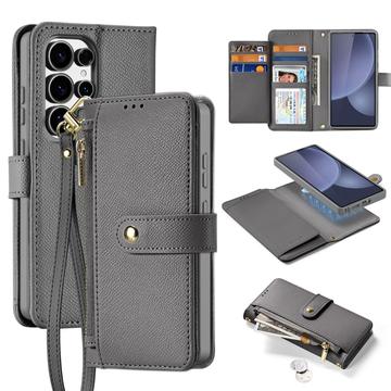 Samsung Galaxy S25 Ultra Dux Ducis Lawa Wallet Skórzane etui z magnetyczną osłoną